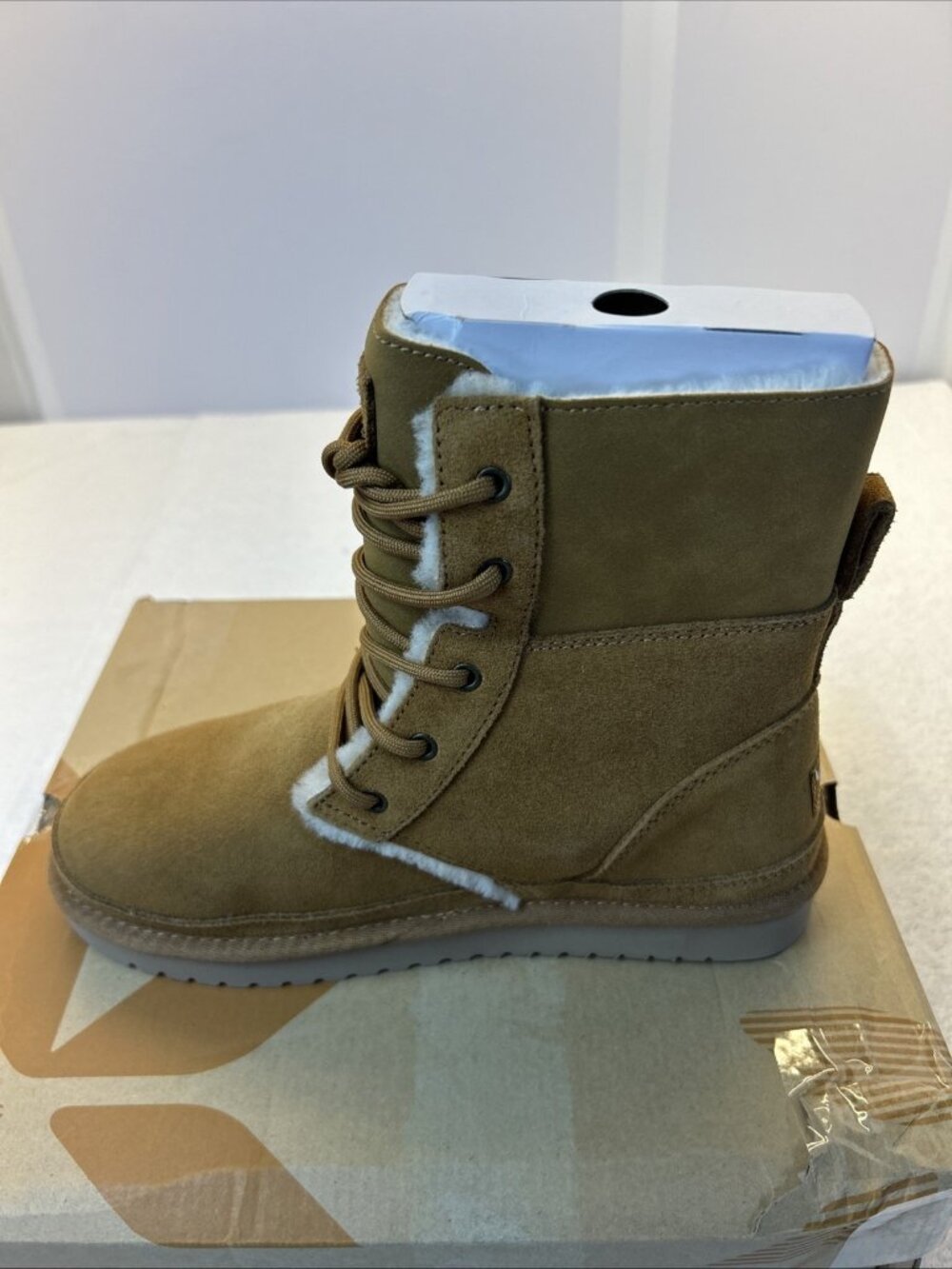 Koolaburra by UGG  Advay Tall Boots Tan Lace Up Women SZ 8 New
